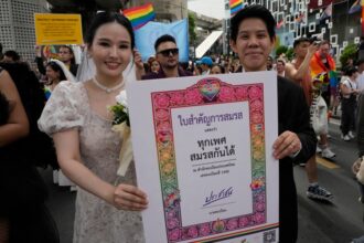 Thailand legalizes same-sex marriage, allows couples to wed starting in January