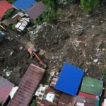 A Philippine town in the shadow of a volcano is hit by landslides it never expected