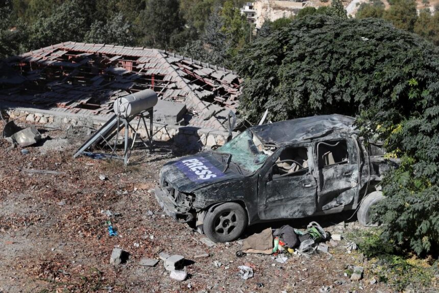 An Israeli airstrike killed journalists covering the war in Lebanon as they slept