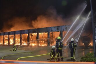 Blaze ravages a brand-new fire station in Germany that had no fire alarms