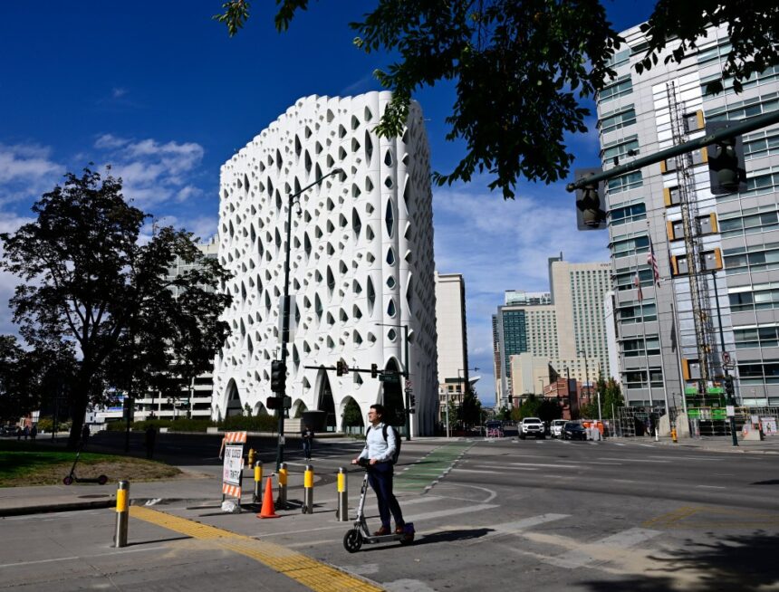 Downtown Denver’s newest hotel evokes Colorado’s signature aspen trees, billed as “carbon positive”