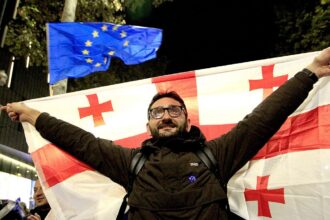 Thousands of Georgians join pro-EU march in Tbilisi ahead of next week's elections