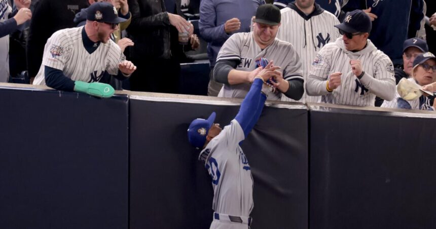 Dodger Mookie Betts brushes off Yankee fans ejected after extreme fan interference