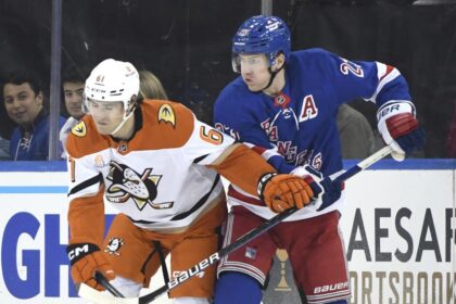 Olen Zellweger's goal not enough for Ducks in loss to Rangers