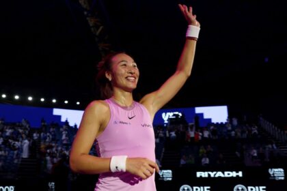 Zheng Qinwen routs Jasmine Paolini, reaches semis at WTA Finals