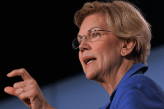 En bild av senator Warren som representerar Massachusetts