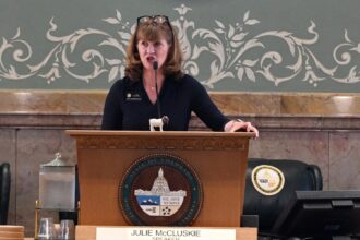 House Democrats reelect Julie McCluskie as speaker as close races leave supermajority in question