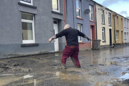 Hundreds of homeowners in England and Wales battle floodwaters after weekend storm