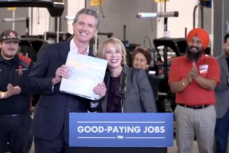 Newsom promotes his economic plans in conservative parts of California