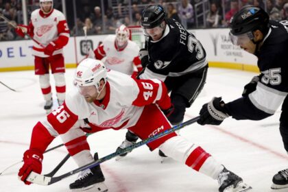 Adrian Kempe scores twice to help power Kings to victory over Red Wings