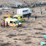 Azerbaijani airliner with 67 people onboard crashes in Kazakhstan leaving 32 survivors