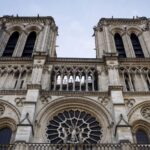 Notre-Dame Cathedral is seen in Paris, Friday Nov. 29 2024 ahead of French President Emmanuel Macron's final visit to the construction site to see the restored interiors before the iconic monument's reopening for worship on Dec. 8. (Sarah Meyssonnier, Pool via AP)