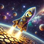 dogecoin on a rocket