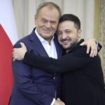 Poland's Donald Tusk meets Volodymyr Zelenskyy in surprise visit to Lviv