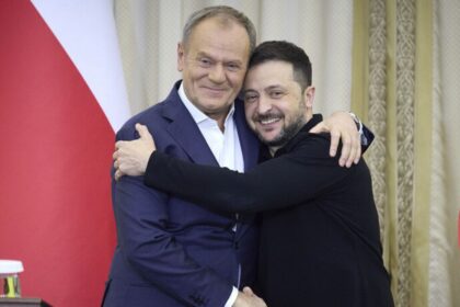 Poland's Donald Tusk meets Volodymyr Zelenskyy in surprise visit to Lviv