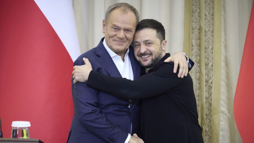 Poland's Donald Tusk meets Volodymyr Zelenskyy in surprise visit to Lviv