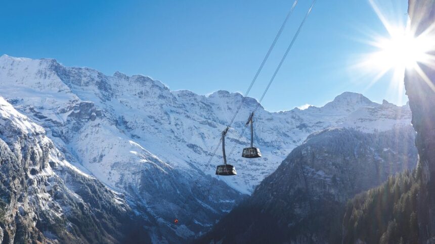 Switzerland unveils the world’s steepest cable car leading up to James Bond revolving restaurant