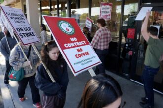 Starbucks baristas in L.A. and other cities go on strike over elusive contract